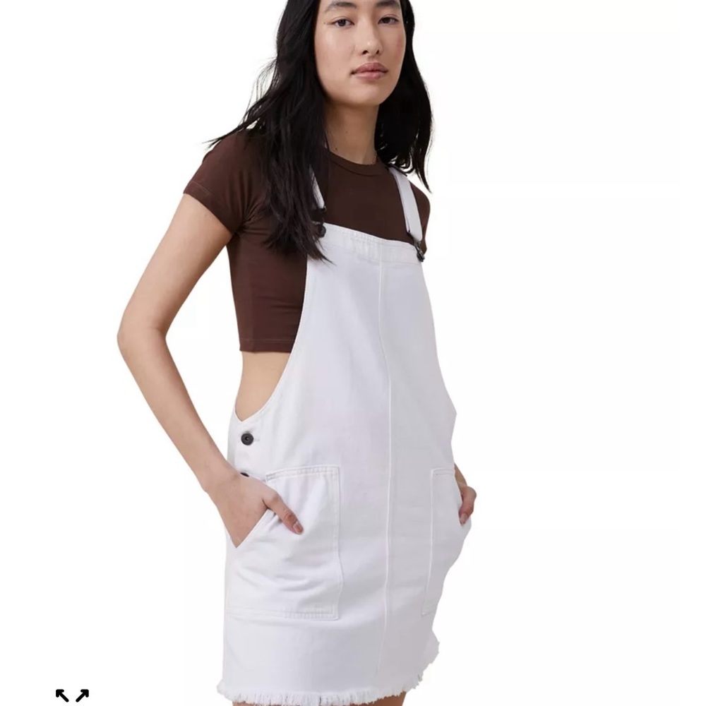 COTTON ON Women's Denim Utility Pinafore Dress Size Medium